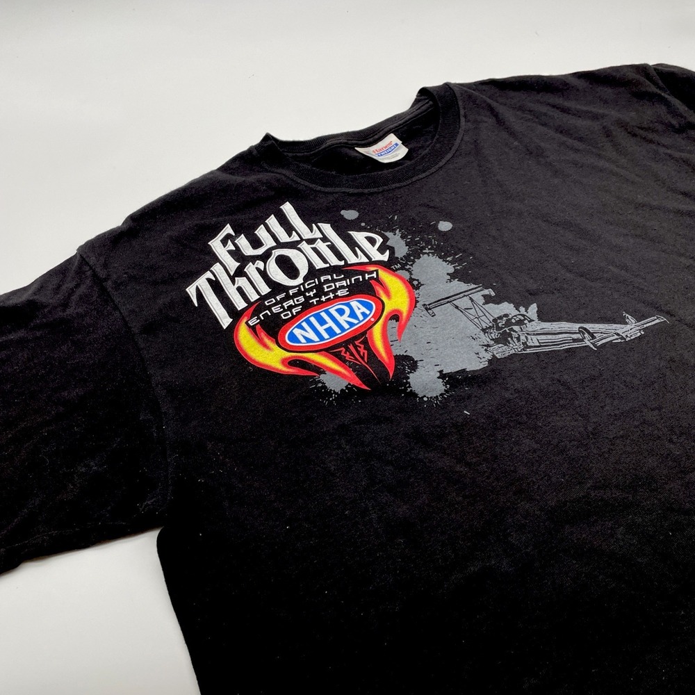 Vintage 90s NHRA Full Throttle Racing Drag Series T Shirt Size Large
